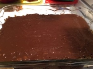 A pan of O Henry bars.