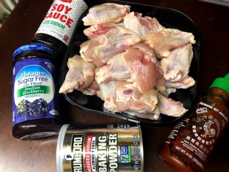 Ingredients for crispy bat wings