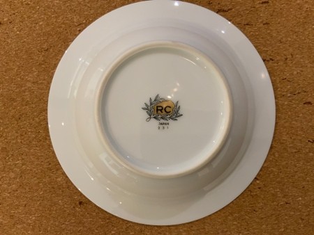 The marking on the back of a Noritake/Royal Crockery plate.