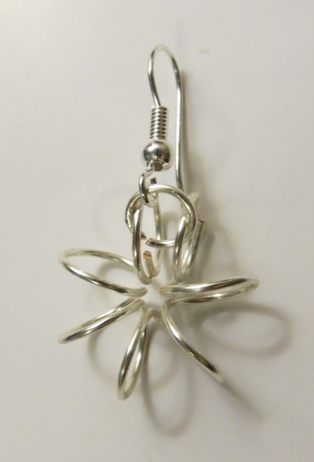 Starburst Earrings - assembled earring