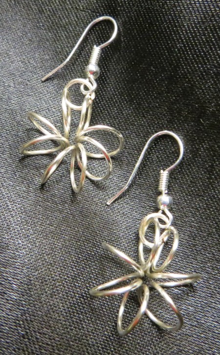 Starburst Earrings - the finished pair