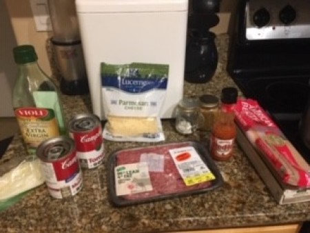 Ingredients for Irish Italian spaghetti.