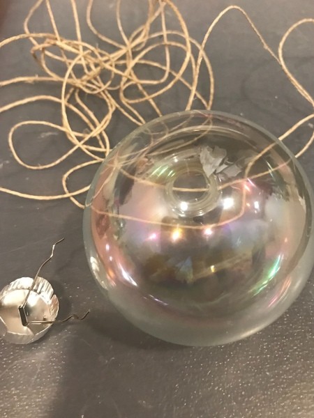 Propagating Plants Inside a Christmas Ornament Bulb - ornament with the cap removed