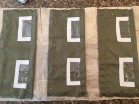 Mask Organizer/Hamper - pockets and label pockets in place