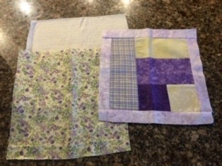 Quilted Hot Pad - three layers cut