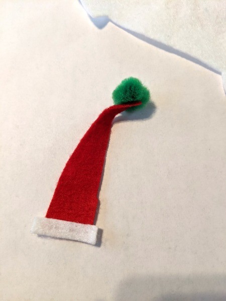 Christmas Dino Decoration - green pom pom added