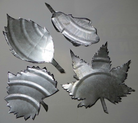 Candle Ring -  aluminum leaf cut outs