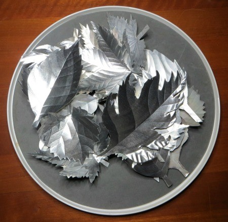 Candle Ring - leaves drying after washing