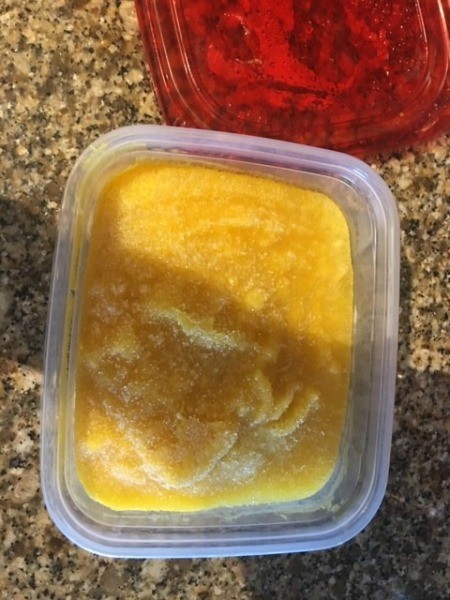 A container of pumpkin puree.