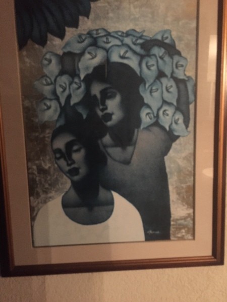 A painting of two women.