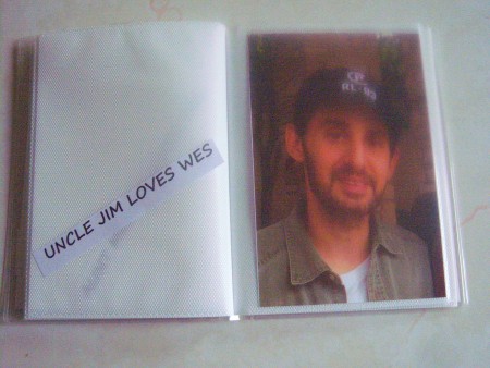 A picture of Uncle Jim in the book.