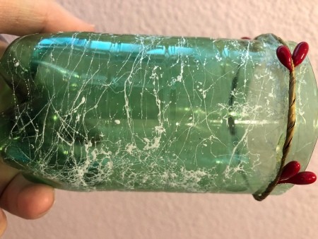 Upcycled Water Bottle Indoor Planter - berry decoration in place