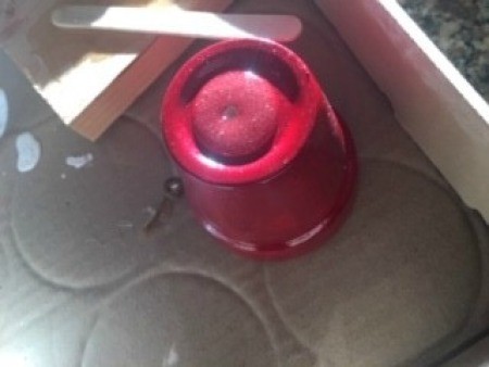 Mini Gumball Machine Christmas Ornament - bottom of the pot