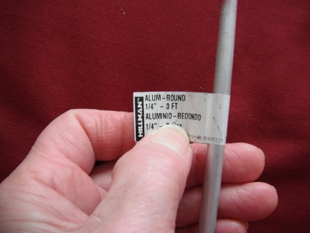 Bag Holder for Picking Up Litter - closeup of the rod tag