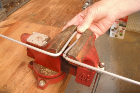 Bag Holder for Picking Up Litter - bend at the 3" mark