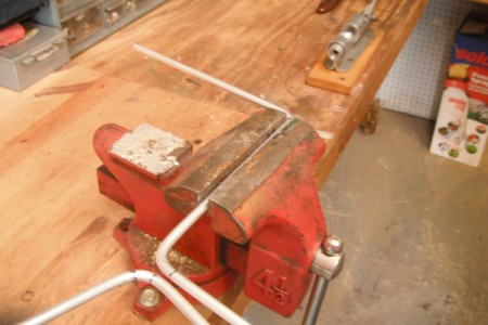 Bag Holder for Picking Up Litter - bend away from the handle at the 7" marks