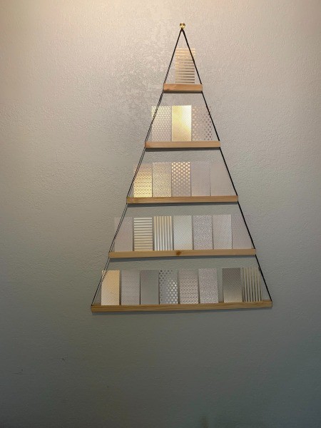 The advent calendar on the wall, before having numbers added.