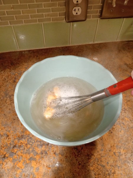 Soap Jellies - mixing with a wisk