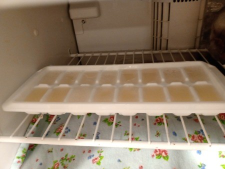Soap Jellies - tray in freezer