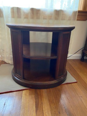 A side table with shelves.