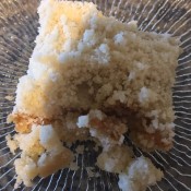 A salted caramel butter bar on a plate.