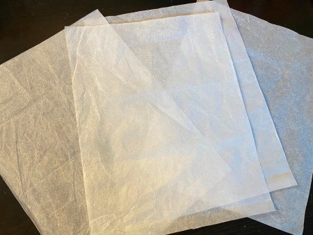 Homemade Printed Tissue Paper - cut pieces of tissue paper