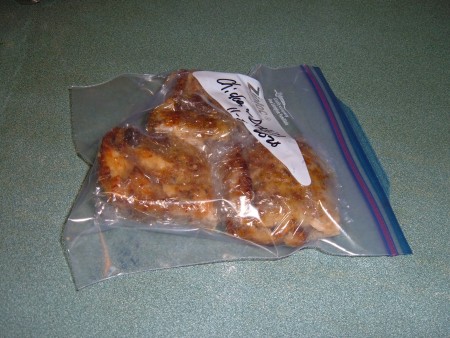 Servings in a plastic bag.