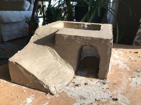 The completed structure, ready for use.