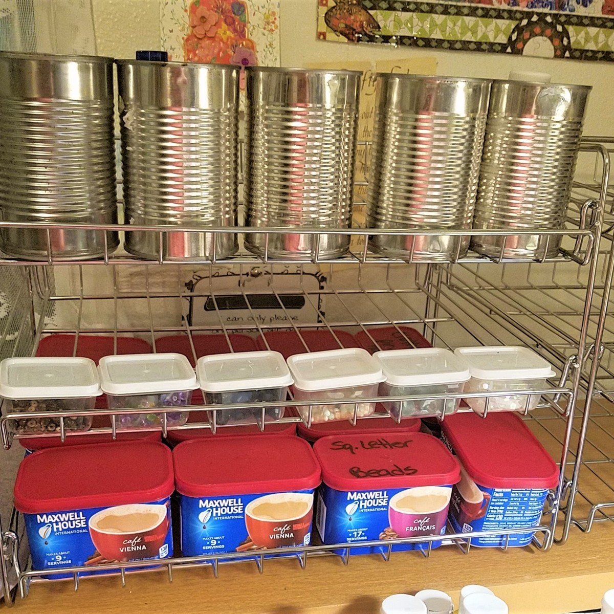 Can Organizer for Craft Supplies | ThriftyFun