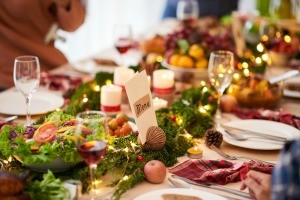 A beautiful table at Christmastime.