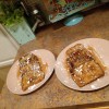 Two plates of French toast.