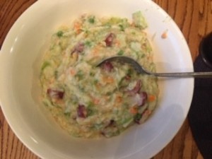 A finished dish of Hudspudt/Colcannon