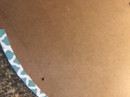 The underside of a table.