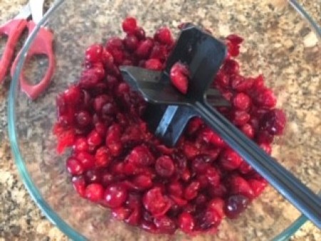 Cranberries in a bowl.