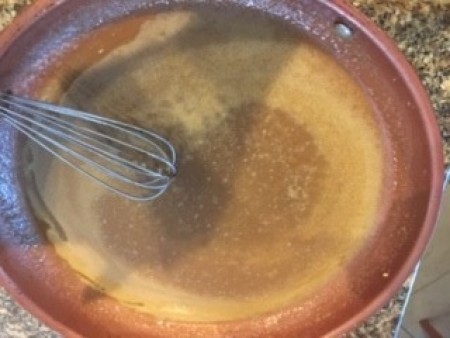 Making the apple filling.