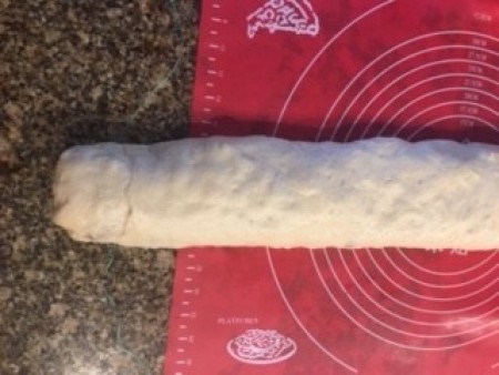 The roll before being sliced.