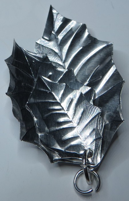 Aluminum Leaf Earrings - second jump ring added