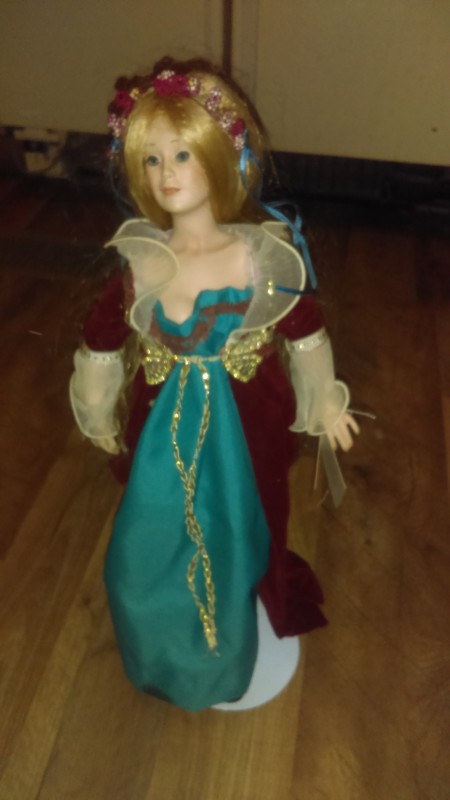 A princess doll in a fancy dress.