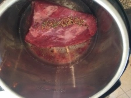 Corned beef in an instant pot.