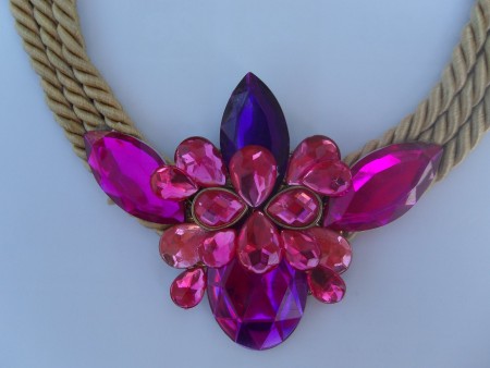 Rhinestones in a floral pattern.