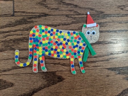 A colorful cheetah gift tag.