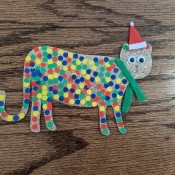 A colorful cheetah gift tag.