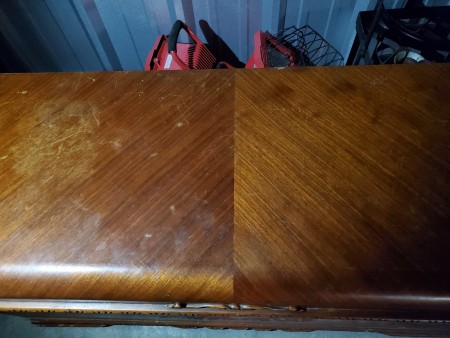 The top of a cedar chest.