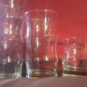 A collection of bamboo glasses.