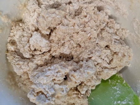 The scone batter in a bowl.