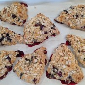 The finished blueberry scones.