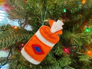 Felt Clorox Wipes Ornament - felt wipes cylinder ornament