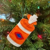 Felt Clorox Wipes Ornament - felt wipes cylinder ornament