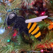 Felt Killer Hornet Ornament