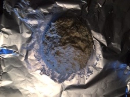 Cheese Ball - forming cheese ball inside a piece of foil